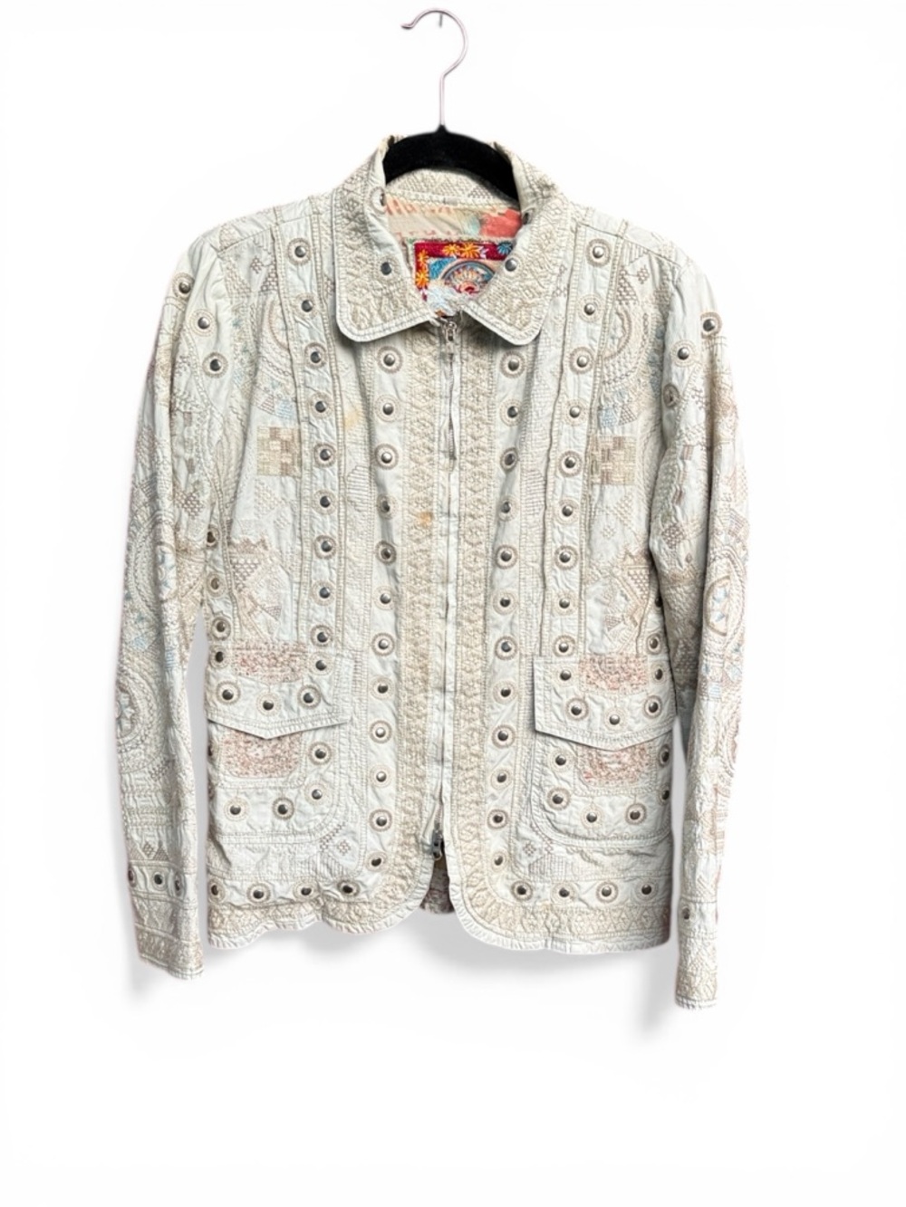 Johnny Was - 2wo Tenten 5ive - Embellished Cream Women's Jacket - size S - Picture 2 of 10